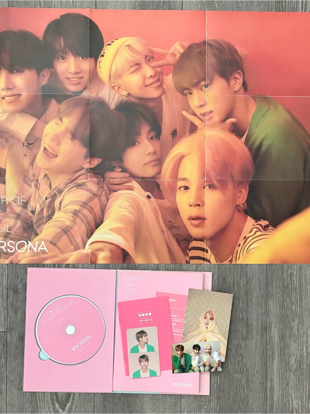 BTS Persona Album with Photo Cards and Poster